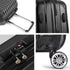 24" 66cm Luggage Trolley Travel Set Suitcase Carry On Hard Case TSA Lock Lightweight Black