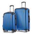 2pcs Luggage Trolley Set Travel Suitcase Carry On Hard Case Lightweight Blue