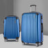 2pcs Luggage Trolley Set Travel Suitcase Carry On Hard Case Lightweight Blue