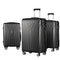 3pc Luggage Trolley Set Suitcase Travel TSA Hard Case Carry On Black Lightweight