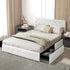 Levede Queen Bed Frame Tufted 4 Drawer