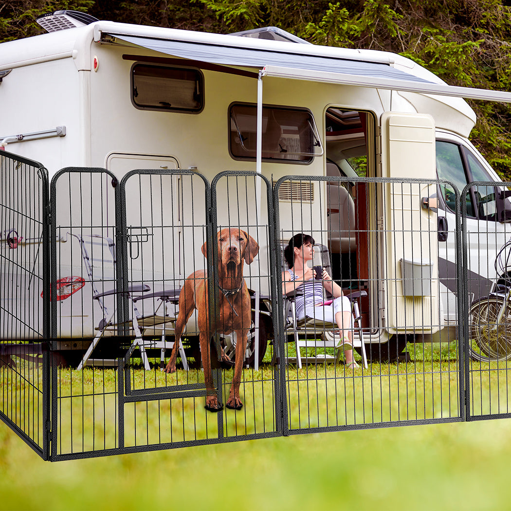 8 Panel Pet Dog Playpen Puppy Exercise Cage Enclosure Fence Cat Play Pen 24''