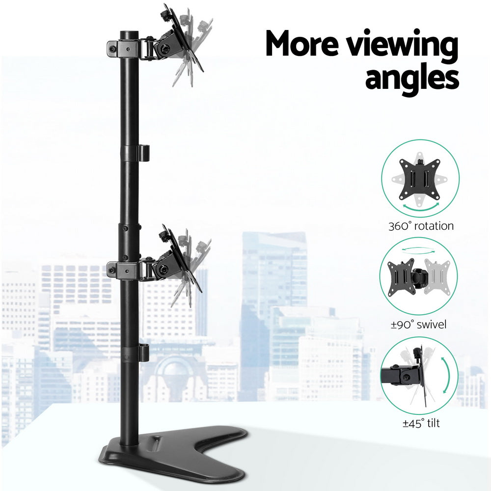 Artiss Monitor Arm Stand Dual Mount HD LED TV Bracket Holder Freestanding