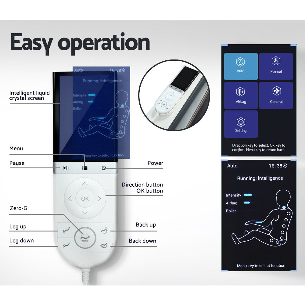 Massage Chair Electric Recliner SL-track Massager Hestia