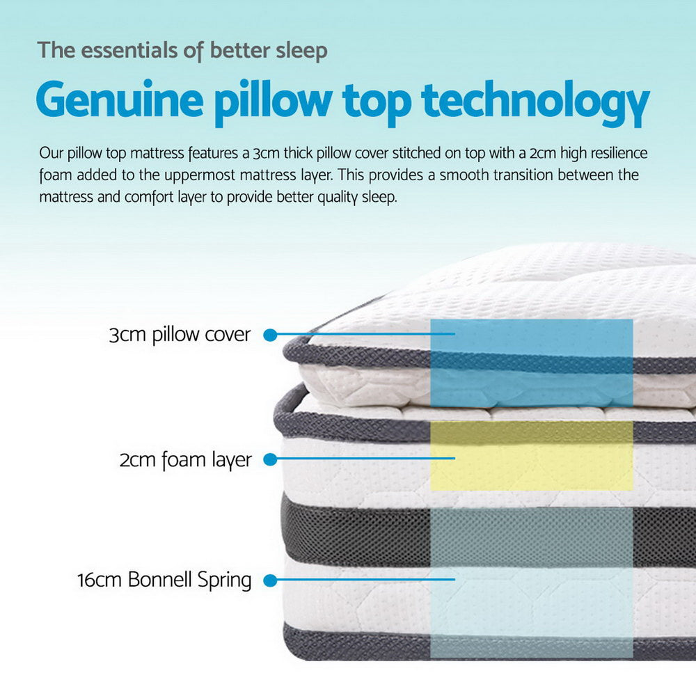 21cm Mattress Pillow Top King