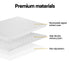 Giselle Bedding Memory Foam Mattress Topper 7-Zone Airflow Pad 8cm Double White