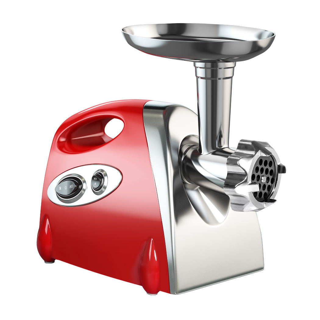 800W Electric Meat Grinder Mincer Sausage Filler Kibbe Maker Stuffer Kitchen Red