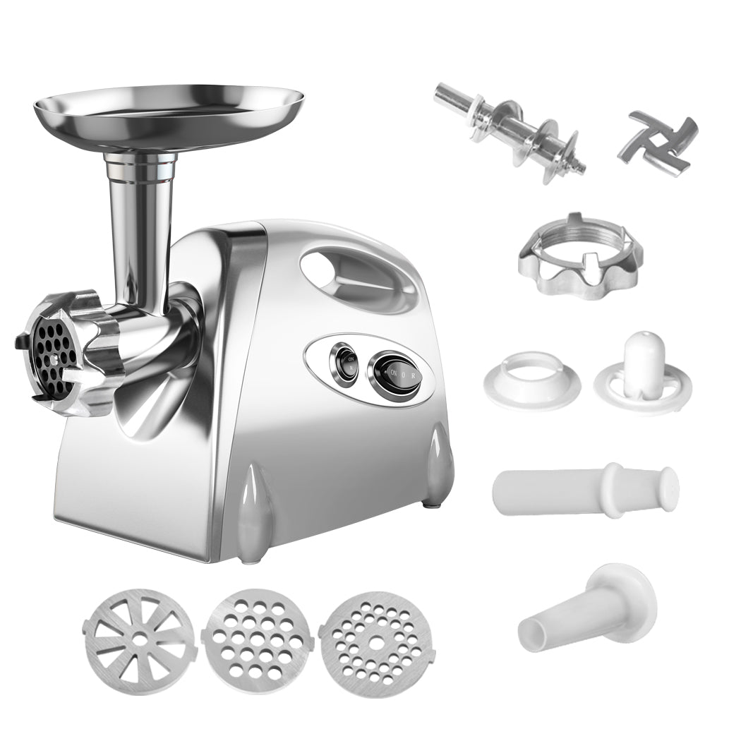 2800W Electric Meat Grinder Mincer Sausage Filler Kibbe Maker Stuffer Kitchen Silver