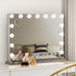Bluetooth Makeup Mirror 58X46cm Hollywood with Light Dimmable 15 LED