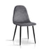 Dining Chairs Set of 4 Velvet Curved Slope Grey