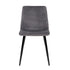 Dining Chairs Set of 4 Velvet Horizontal Slope Grey