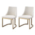 Artiss Dining Chairs Set of 2 Linen Fabric Frame Beige