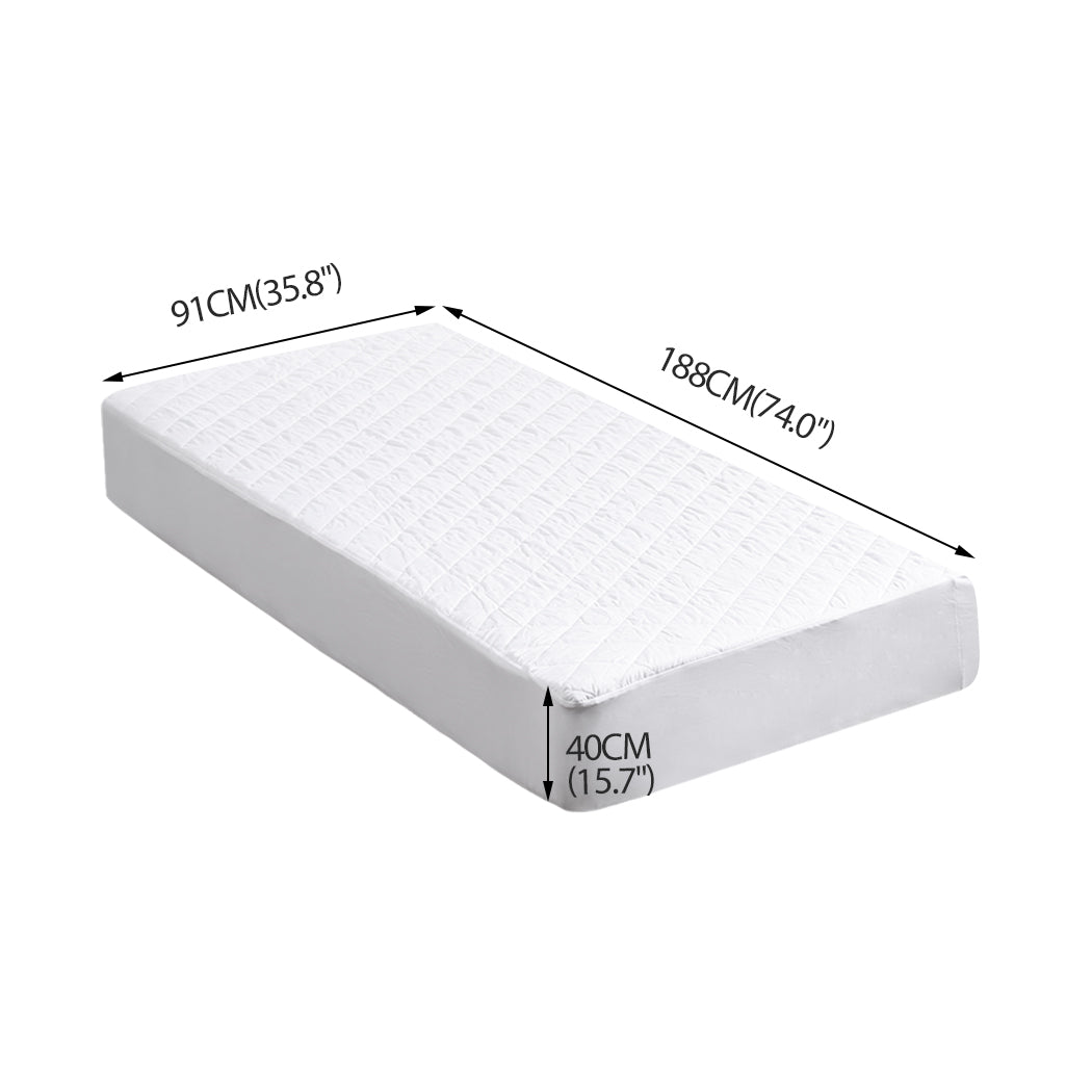 Fully Fitted Waterproof Microfiber Mattress Protector in Single Size