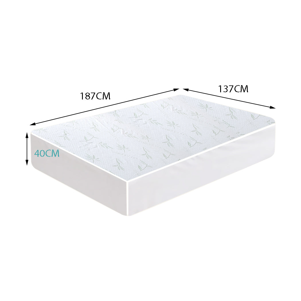 Fully Fitted Waterproof Breathable Bamboo Mattress Protector Double Size