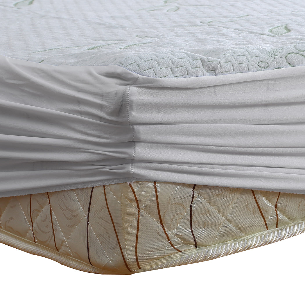 Fully Fitted Waterproof Breathable Bamboo Mattress Protector Double Size