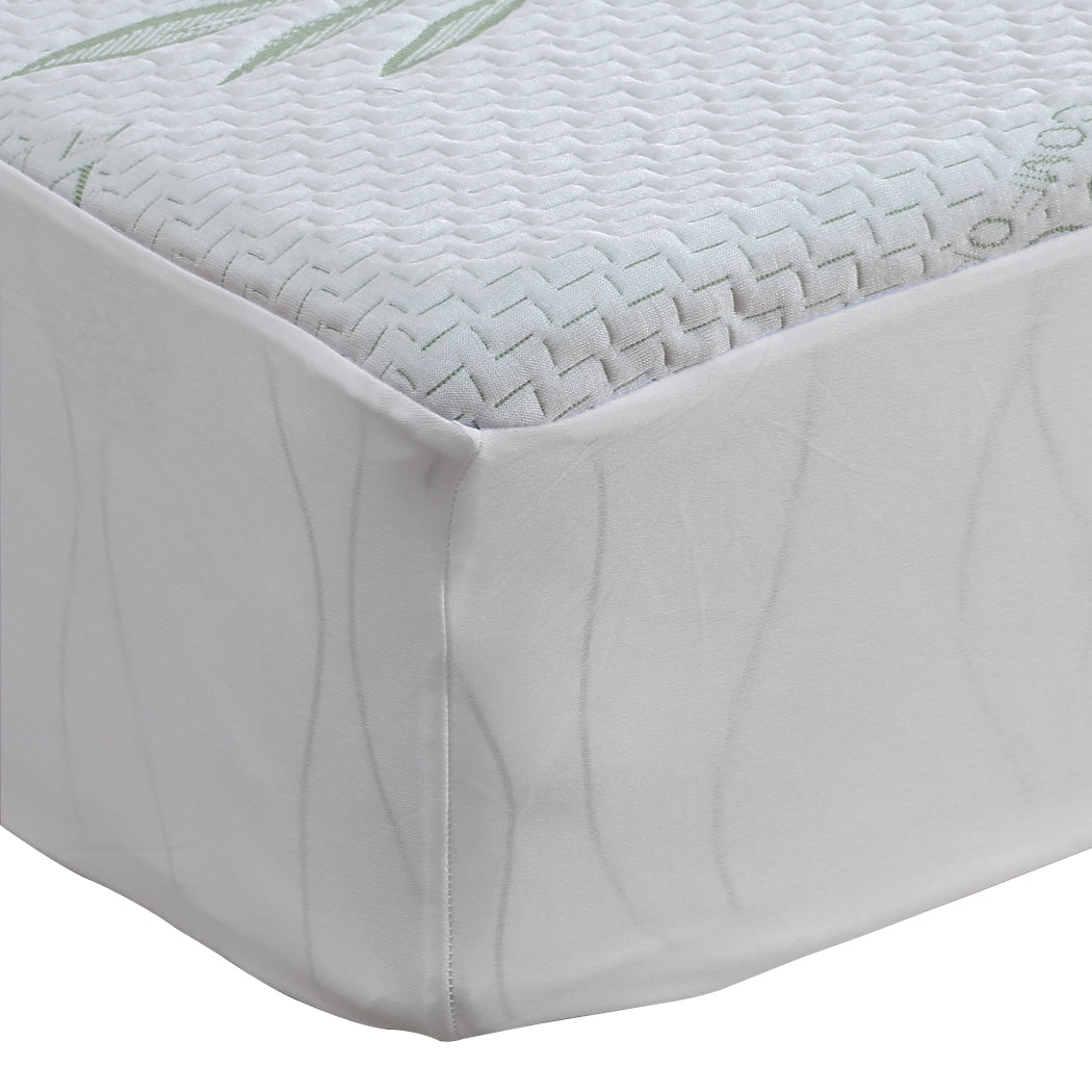 King Single Fully Fitted Waterproof Breathable Bamboo Mattress Protector