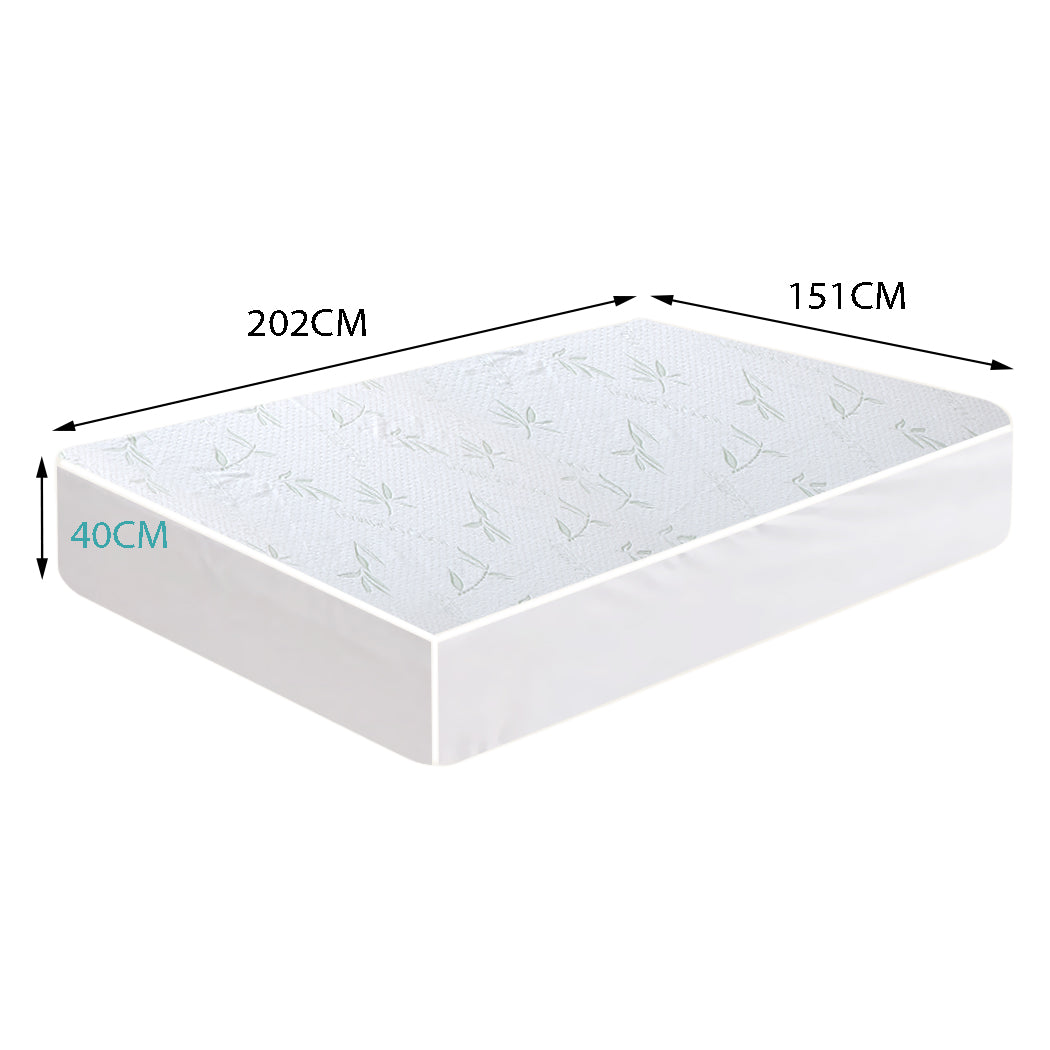 Queen Fully Fitted Waterproof Breathable Bamboo Mattress Protector