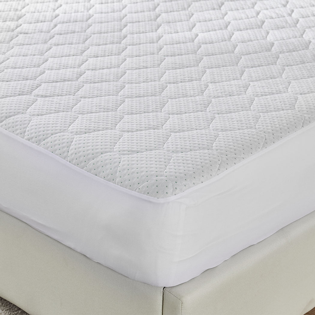 Mattress Protector Topper Bamboo Pillowtop Waterproof Cover Single