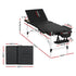 Massage Table 65CM Width 3 Fold Aluminium Portable Beauty Bed Black