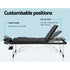 Massage Table 65CM Width 3 Fold Aluminium Portable Beauty Bed Black