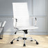 Office Chair PU Leather High Back White
