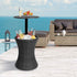 Cooler Ice Bucket Table Bar Outdoor Setting Furniture Patio Pool Storage Box Black