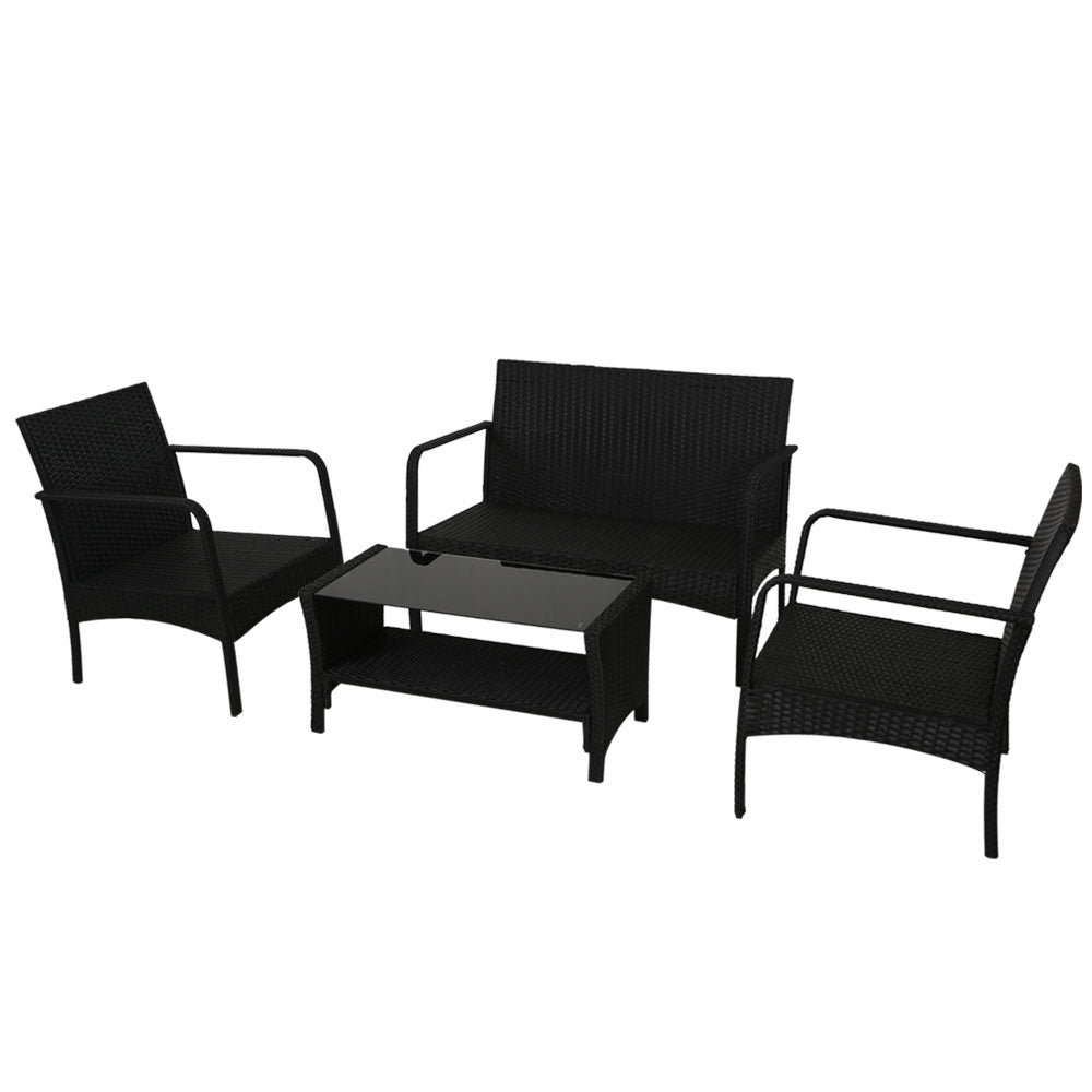 Gardeon Outdoor Sofa Set Lounge Setting Wicker Table and Chairs Garden Patio Furniture