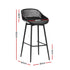 4x Outdoor Bar Stools Plastic Black