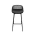 4x Outdoor Bar Stools Plastic Black