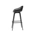 4x Outdoor Bar Stools Plastic Black