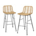 2 Piece Outdoor Bar Stools Wicker Dining Rattan Chair