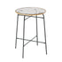 Outdoor Bar Table Wicker Dining Bistro Patio Balcony Glass Table Steel