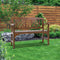 2 Seater Wooden Garden Bench Fir Wood Outdoor Patio Bench Natural