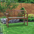 Outdoor Garden Bench Wooden Chair 2 Seat Patio Furniture Lounge Natural