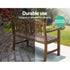 Outdoor Garden Bench Wooden Chair 2 Seat Patio Furniture Lounge Natural