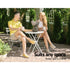 3PC Outdoor Bistro Set Steel Table and Chairs Patio Furniture White