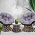 Outdoor Lounge Setting Furniture Wicker Papasan Chairs Table Patio Brown