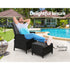 Recliner Chair Sun lounge Wicker Lounger Outdoor Furniture Patio Adjustable Black