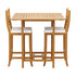 5-Piece Outdoor Bar Set Acacia Wood Bistro Patio Table Stools