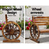 Outdoor Garden Bench Wooden 3 Seat Wagon Chair Lounge Patio Furniture