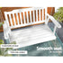 Gardeon Porch Swing Chair with Chain Garden Bench Outdoor Furniture Wooden White