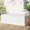 2-in-1 Outdoor Storage Bench 200L Wooden Patio Seat 300kg White