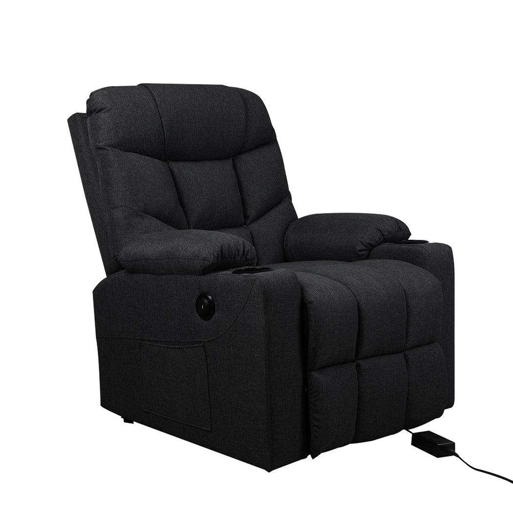 Recliner Chair Electric Lift Chair Armchair Lounge Fabric Sofa USB Charge