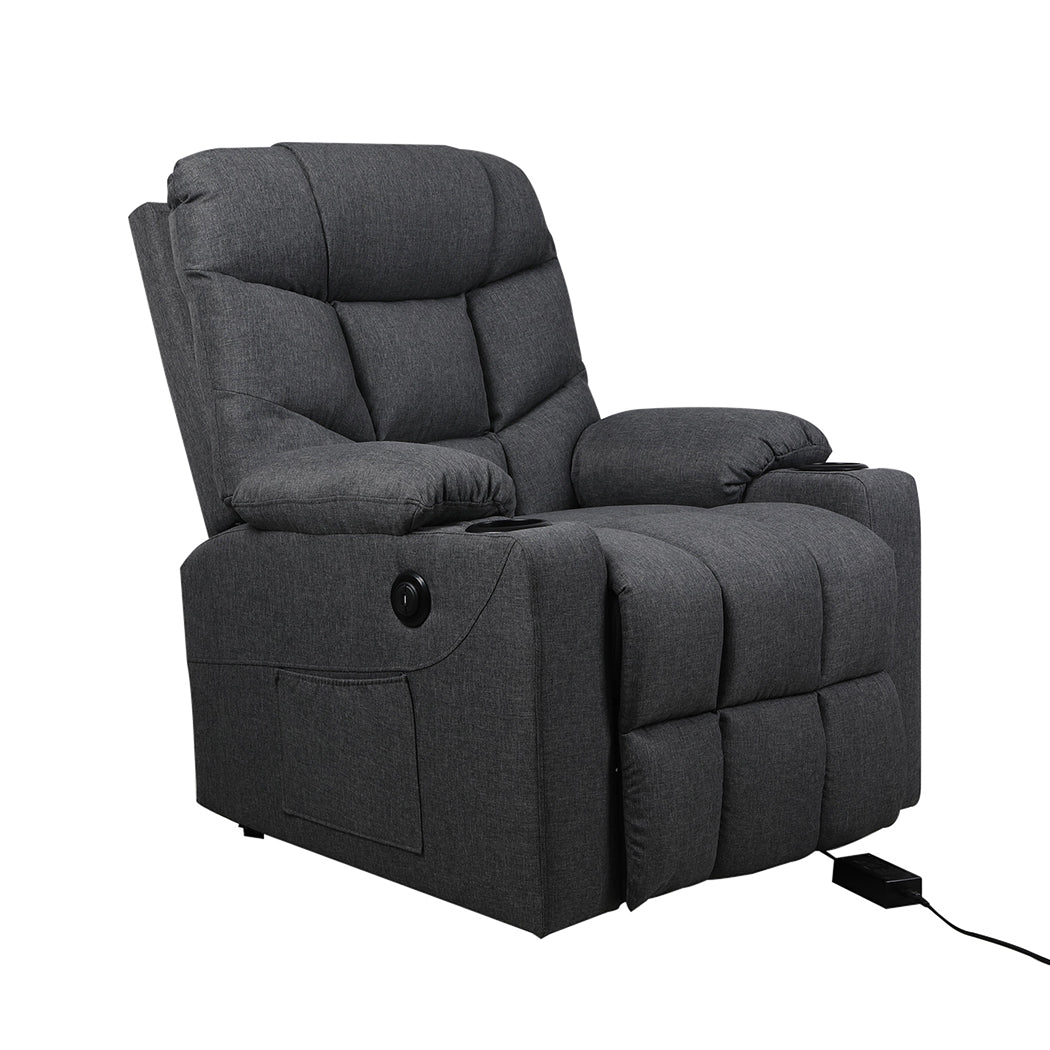 Recliner Chair Electric Lift Chairs Armchair Lounge Fabric Sofa USB Charge