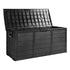 Outdoor Storage Box 290L Lockable Organiser Garden Deck Shed All Black