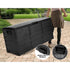 Outdoor Storage Box 290L Lockable Organiser Garden Deck Shed All Black