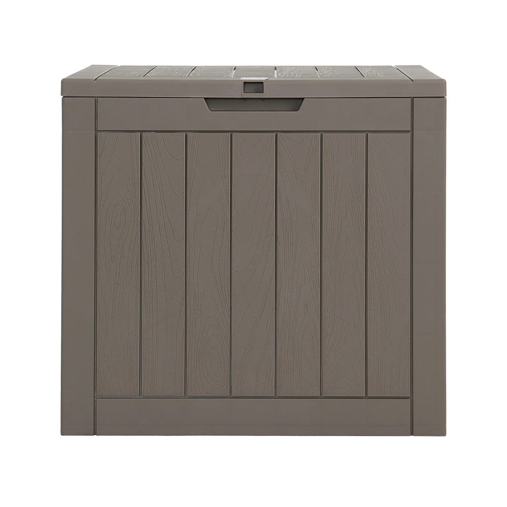 Gardeon Outdoor Storage Box 118L Container Lockable Indoor Garden Toy Tool Shed Grey