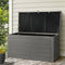 680L Outdoor Storage Box Lockable Garden Bench Seat Waterproof Black