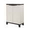 92cm Outdoor Storage Cabinet Box Lockable Cupboard Sheds Adjustable Rattan Beige