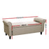 Storage Ottoman Blanket Box 125cm Arm Linen Taupe